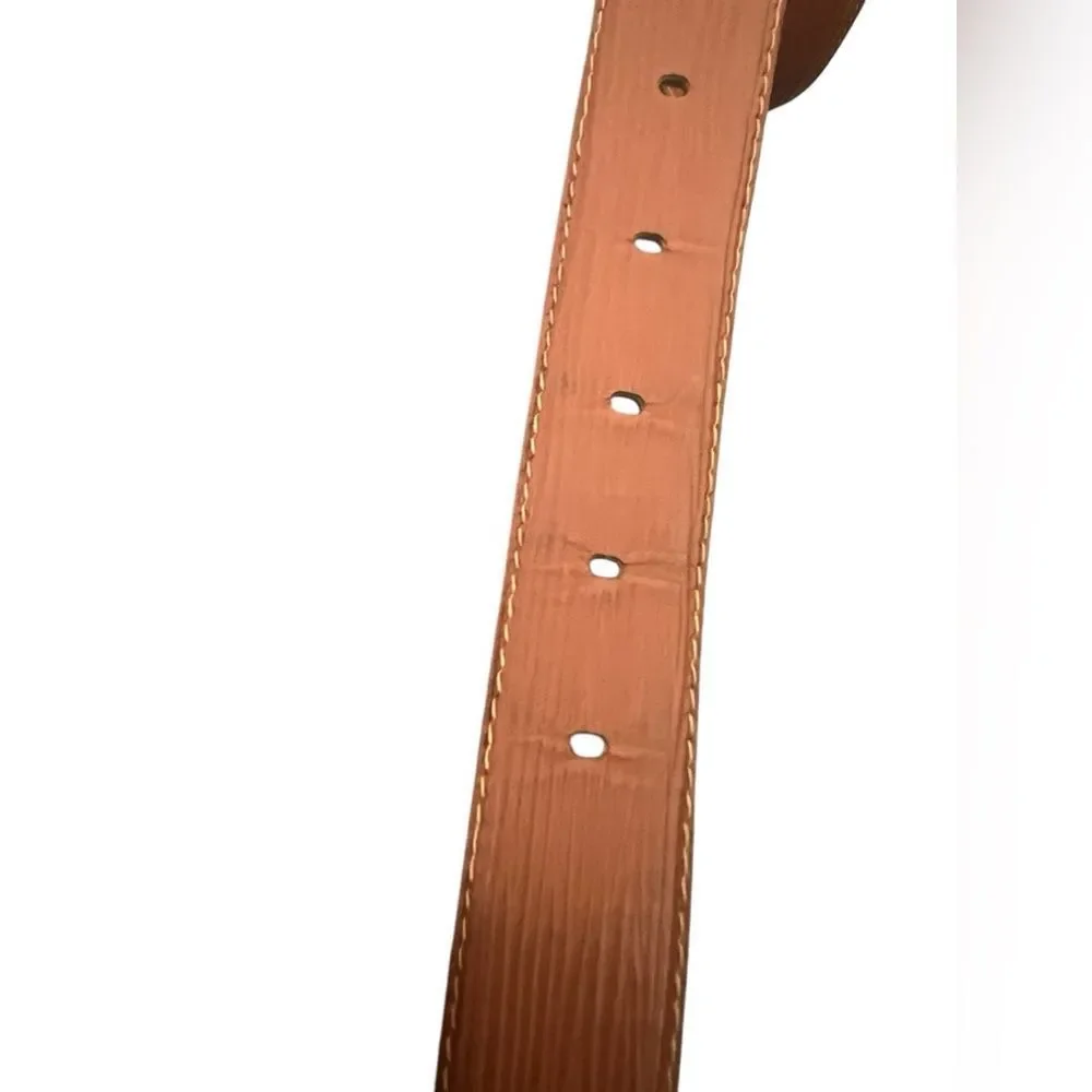Louis Vuitton Brown Belt with Gold Buckle